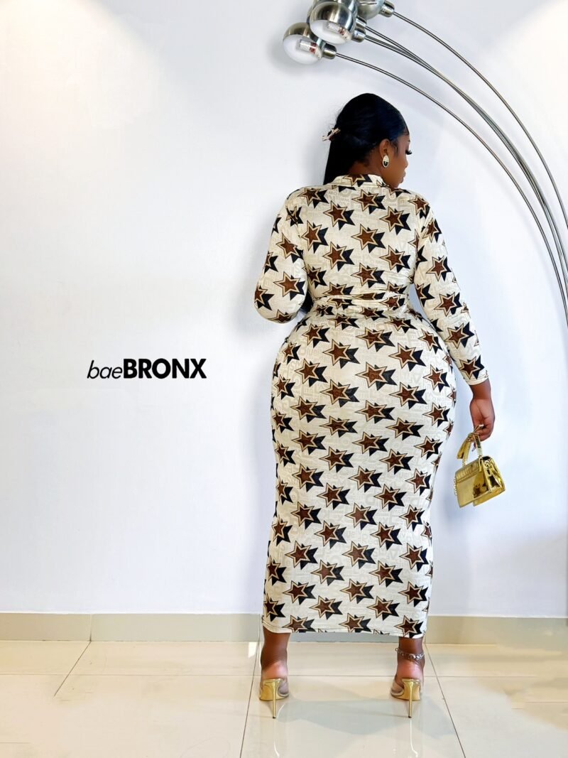 Melanin Star Balsy Gown - Brown Combo - Image 3