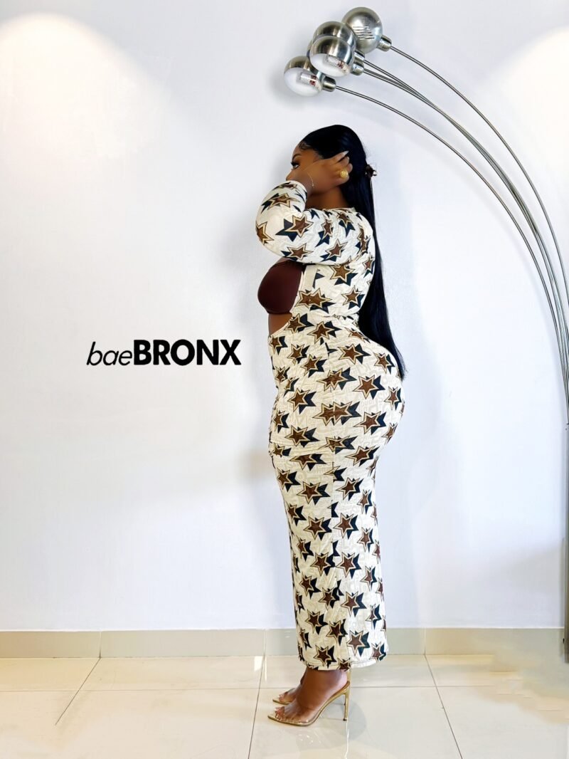 Melanin Star Balsy Gown - Brown Combo - Image 4