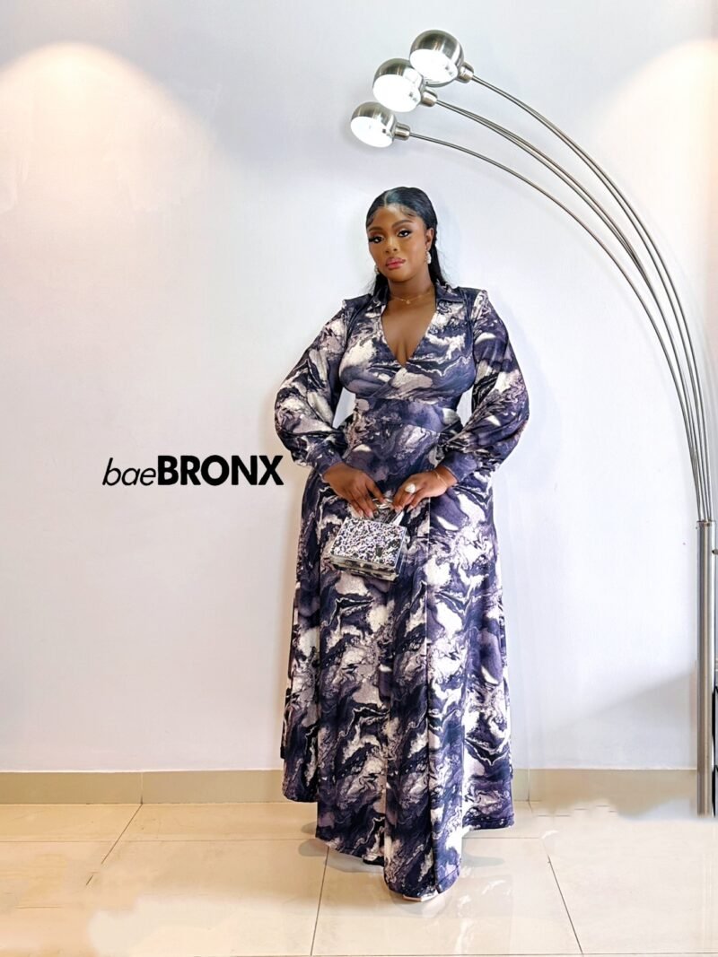 Hajiya Ladidi Maxi Gown - White Combo