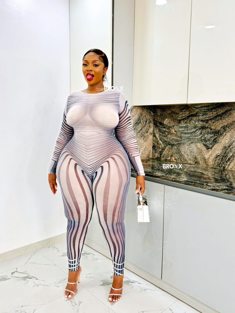 Body Contour Jumpsuit - Grey Combo