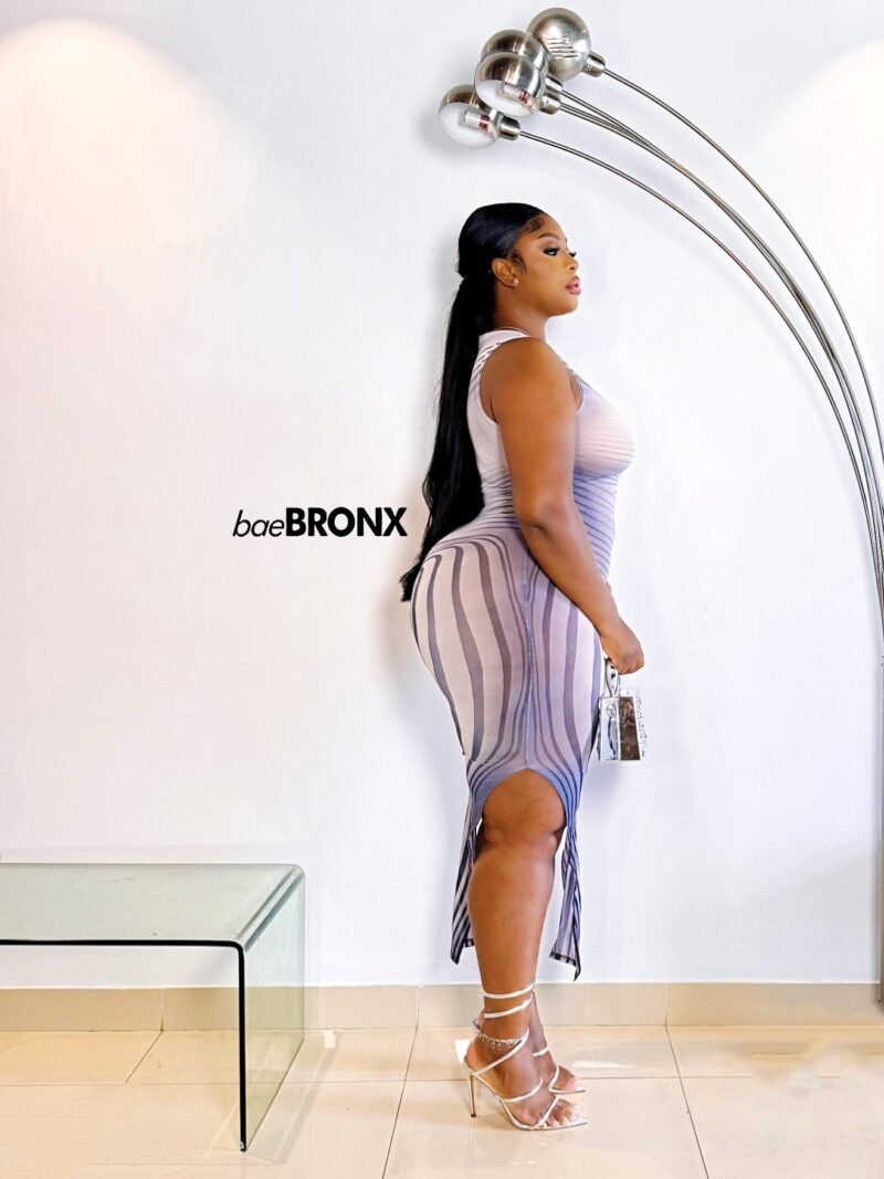 Attention on me midi bodycon - Grey Combo - Image 3