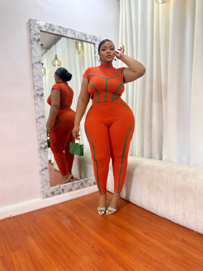 Orange green big girl set
