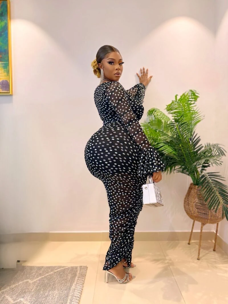 Lady cognac dress - Image 2