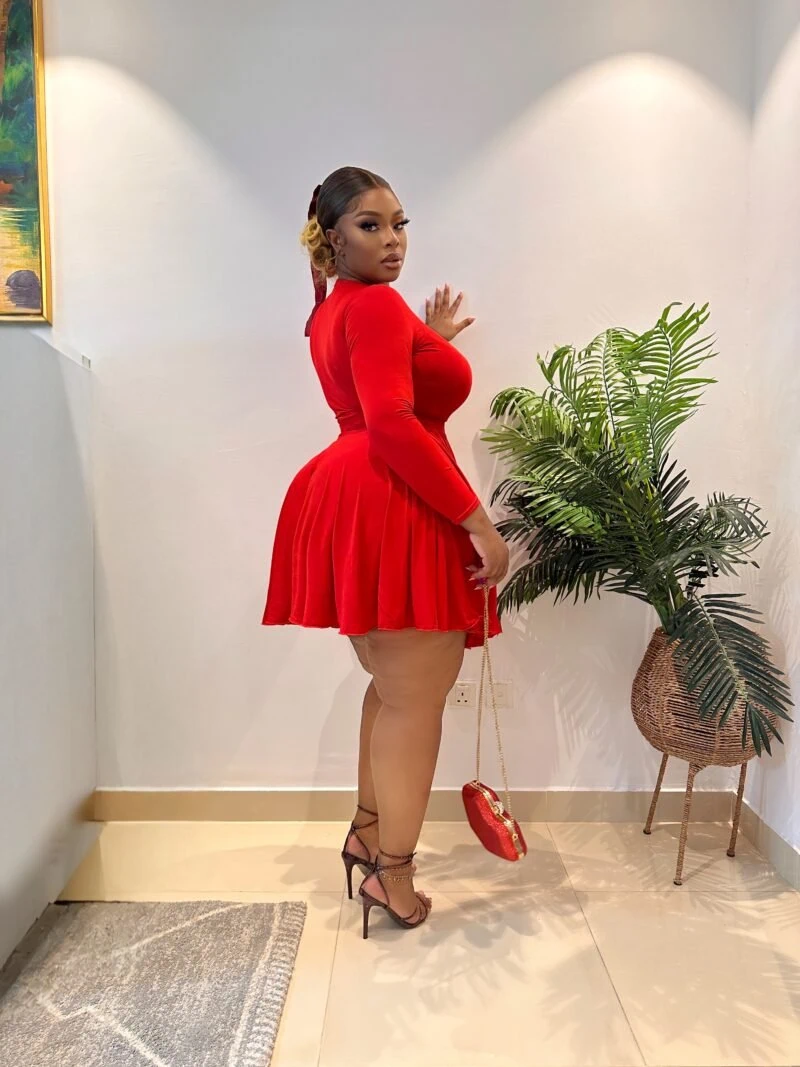 Benedicta crimson gown - Image 3