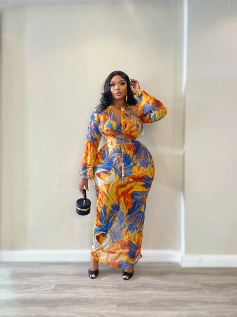 Dinner at Roka Santironi Gown set