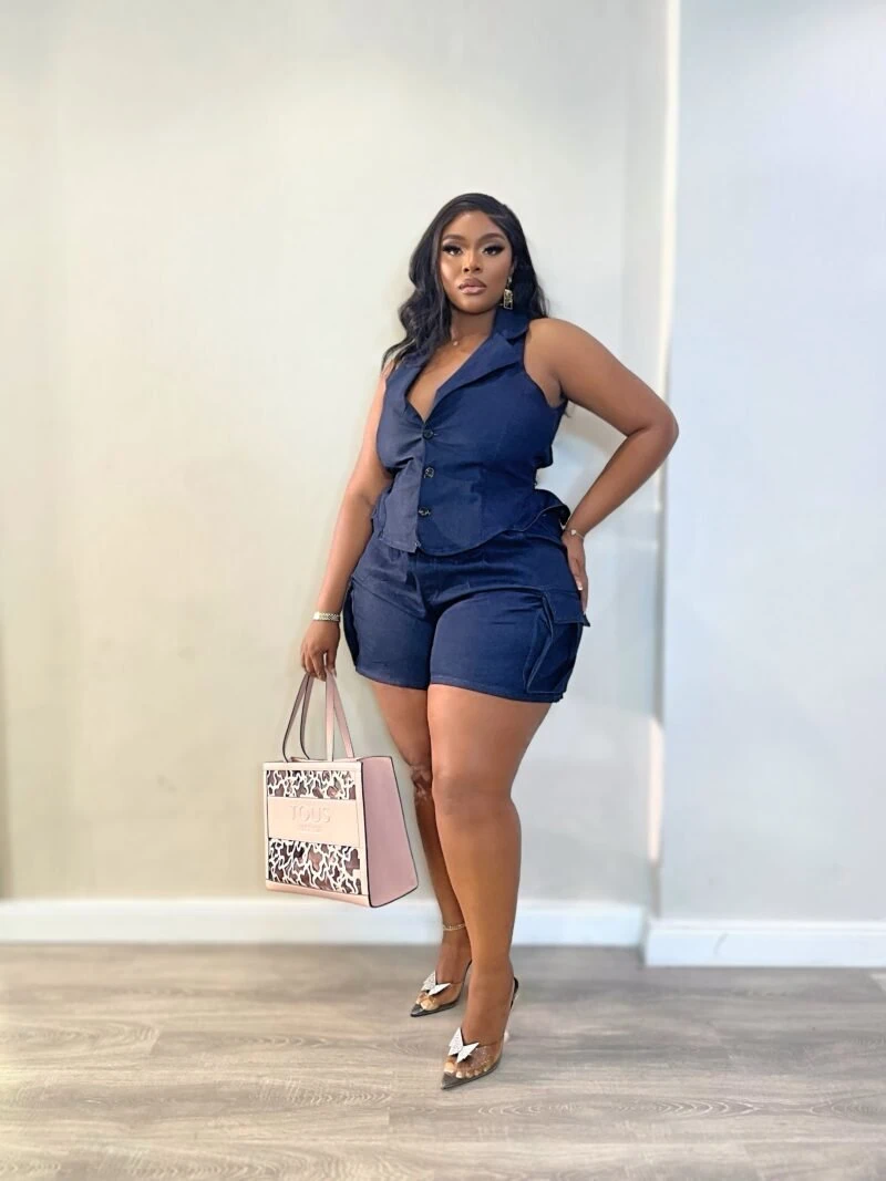 Comfort Denim short set - Image 3