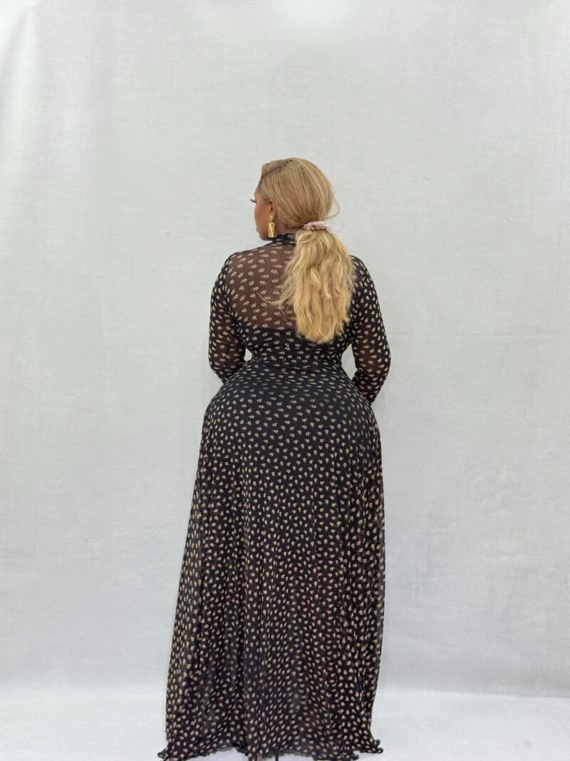 Theresa Black Maxi Flowing Gown(WITH INNER) - Image 3