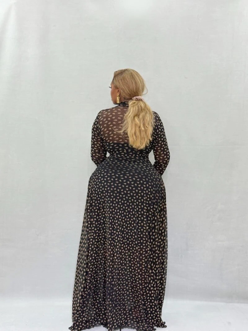 Theresa Black Maxi Flowing Gown(WITH INNER) - Image 3