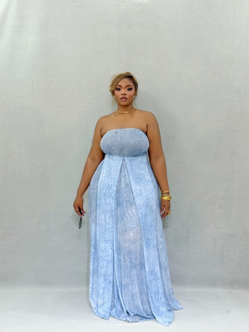 The Elegant Lady Maxi Dress(AQUA BLUE) - Image 3