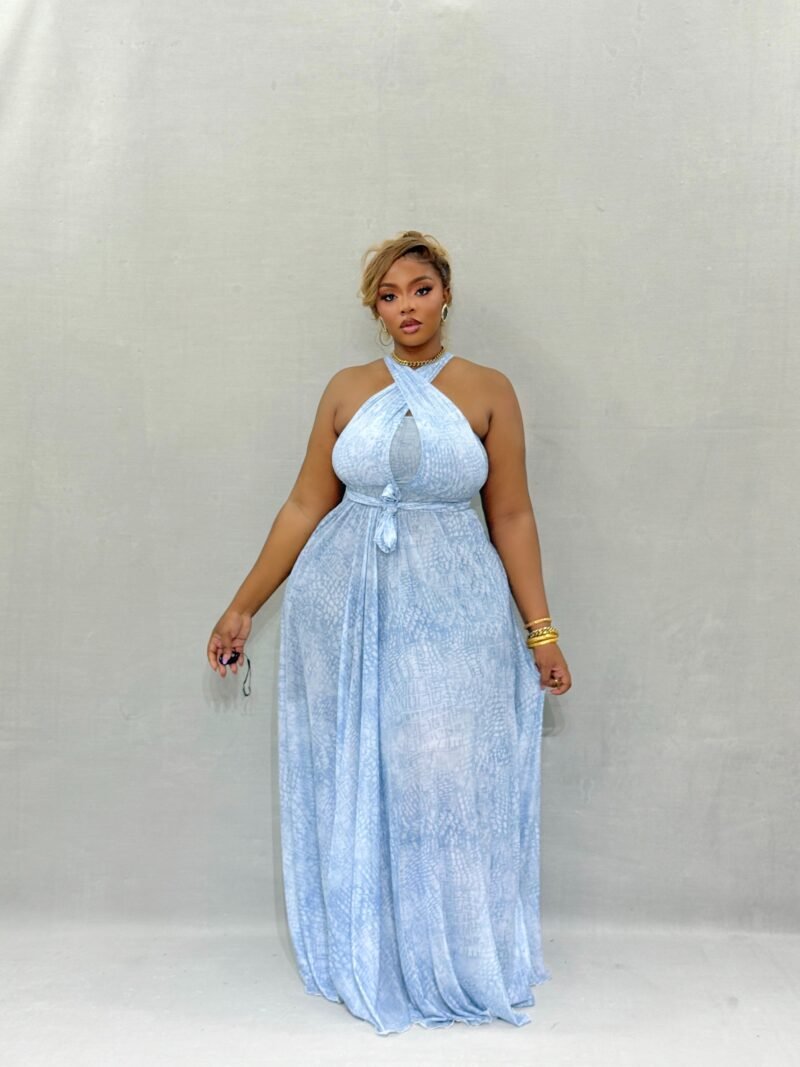 The Elegant Lady Maxi Dress(AQUA BLUE) - Image 5