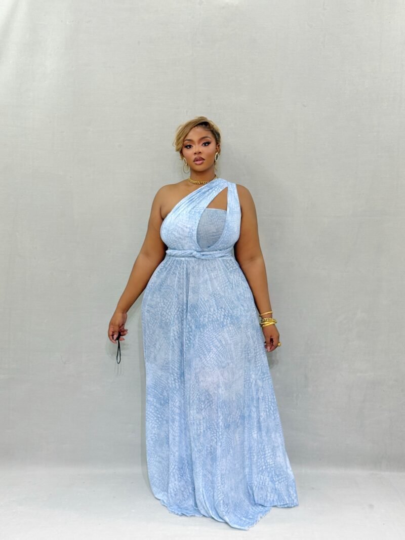 The Elegant Lady Maxi Dress(AQUA BLUE) - Image 6