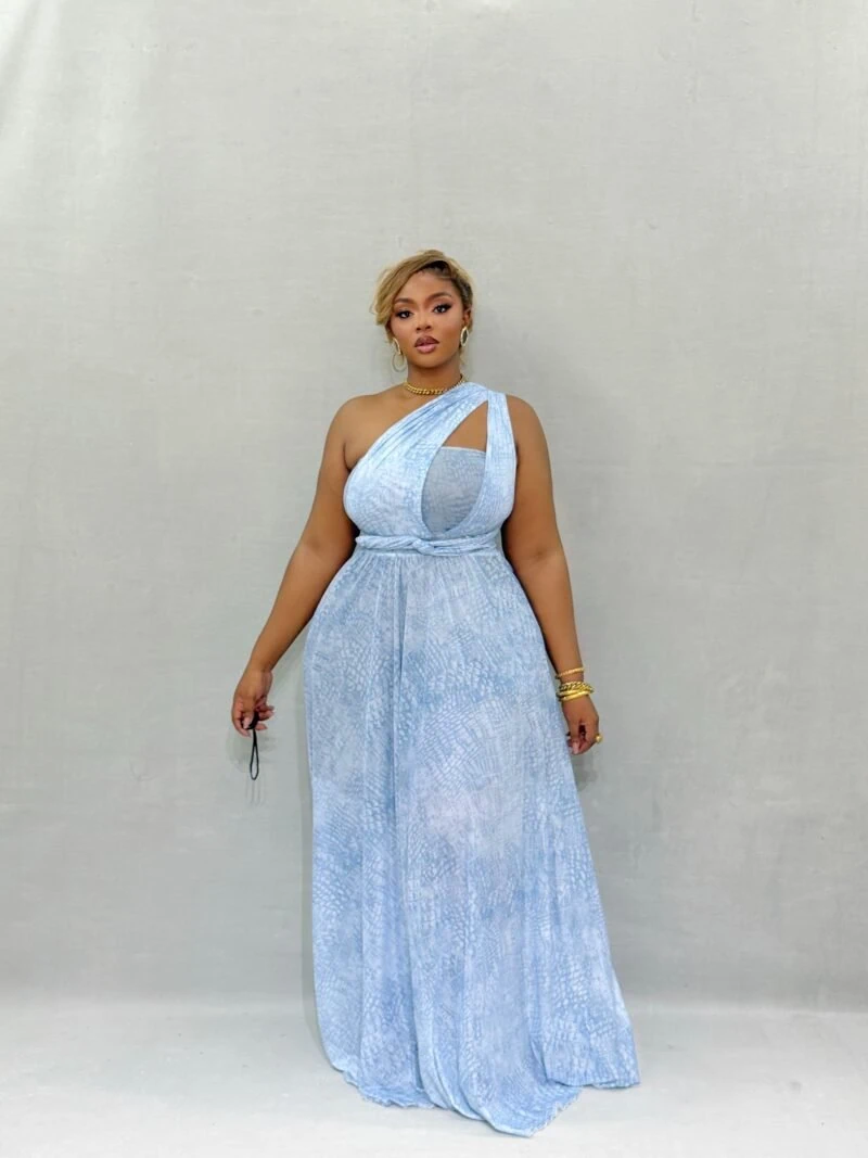 The Elegant Lady Maxi Dress(AQUA BLUE) - Image 6