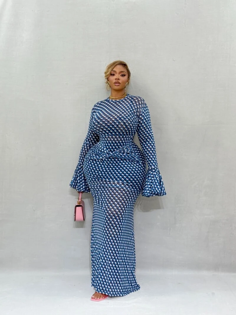 Bella Long Bell Sleeve Dress - Image 3