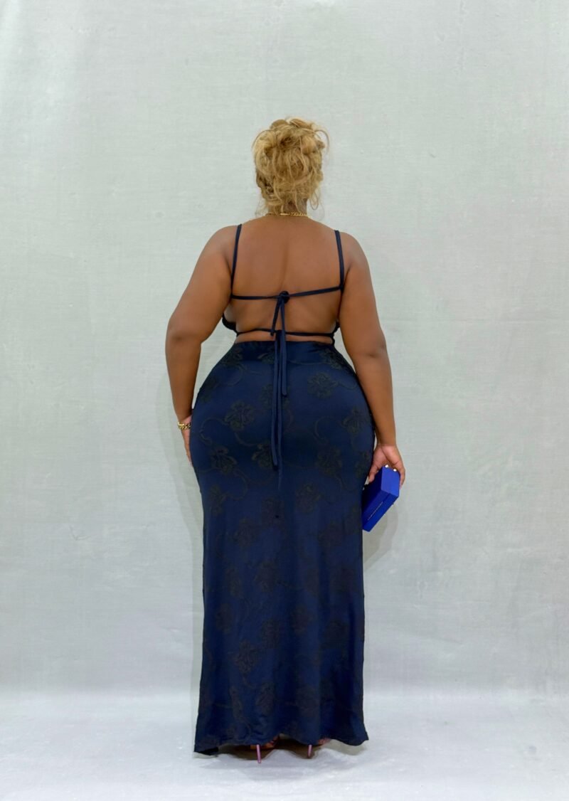 Navy Blue Embroidery Spaghetti - Image 6