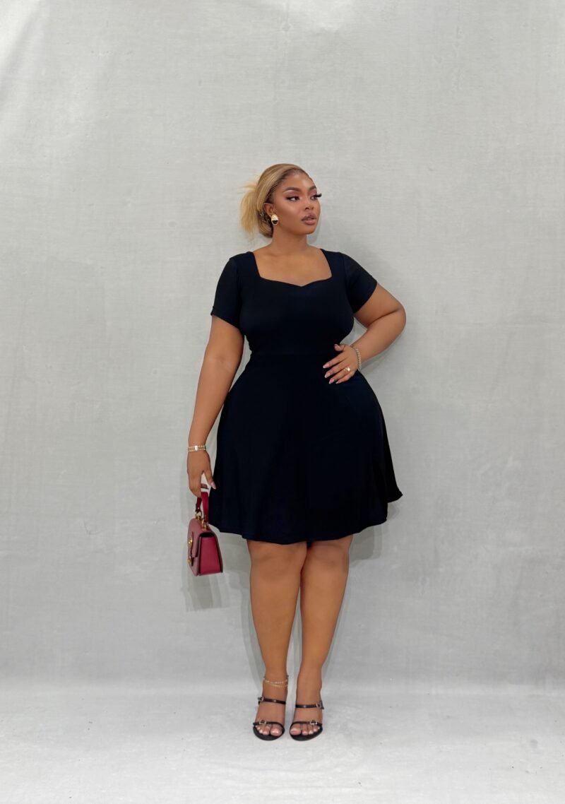 Queen Anne Black Mini Dress