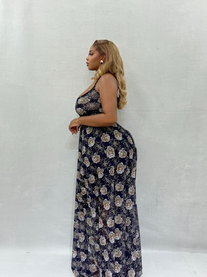Indigo Bloom Maxi Dress - Image 2