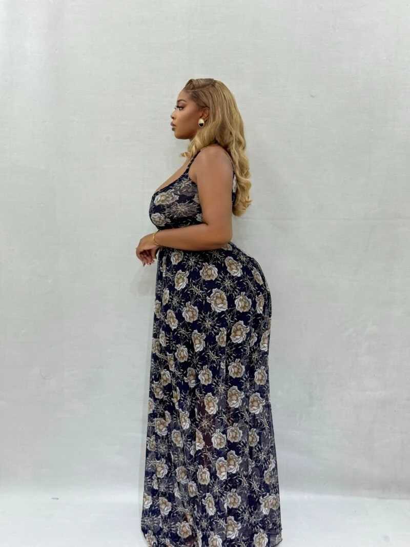 Indigo Bloom Maxi Dress - Image 2