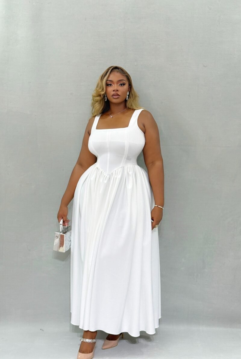 Empress Waist White Sleeveless