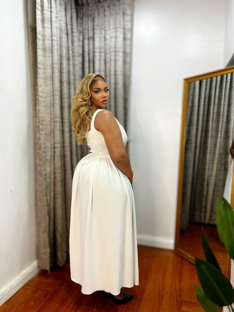 Empress Waist White Sleeveless - Image 4