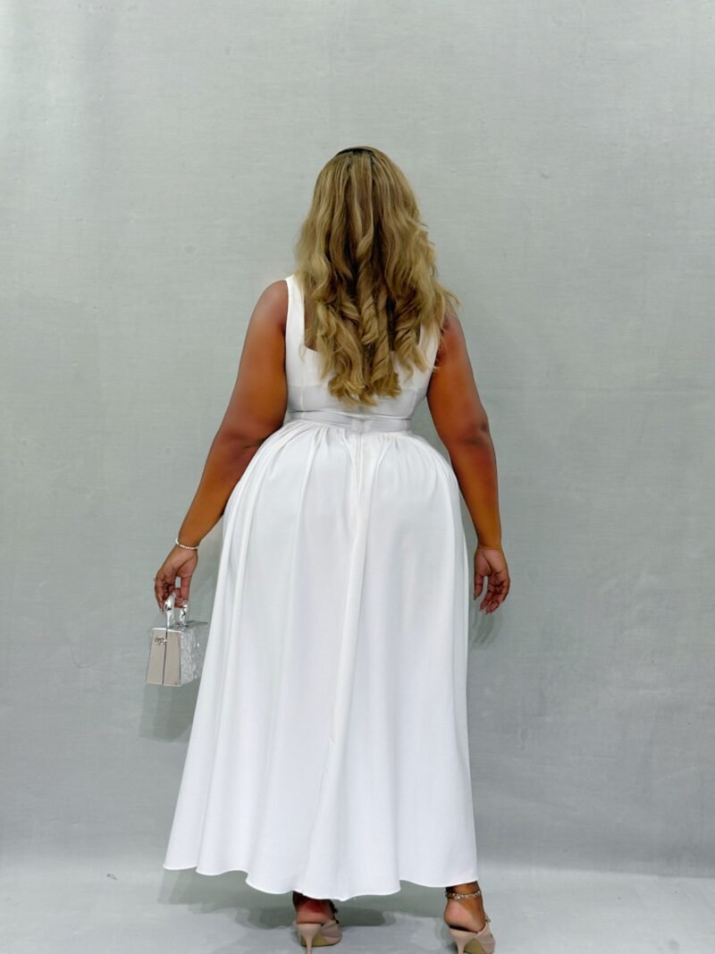 Empress Waist White Sleeveless - Image 5