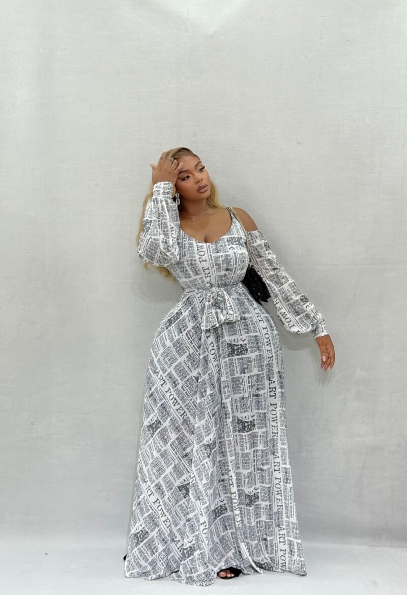 Wordsmith Flare Maxi Gown - Image 2