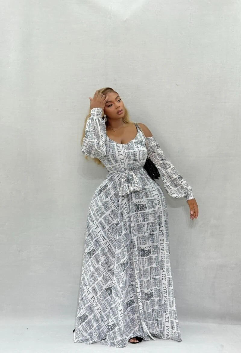Wordsmith Flare Maxi Gown - Image 2