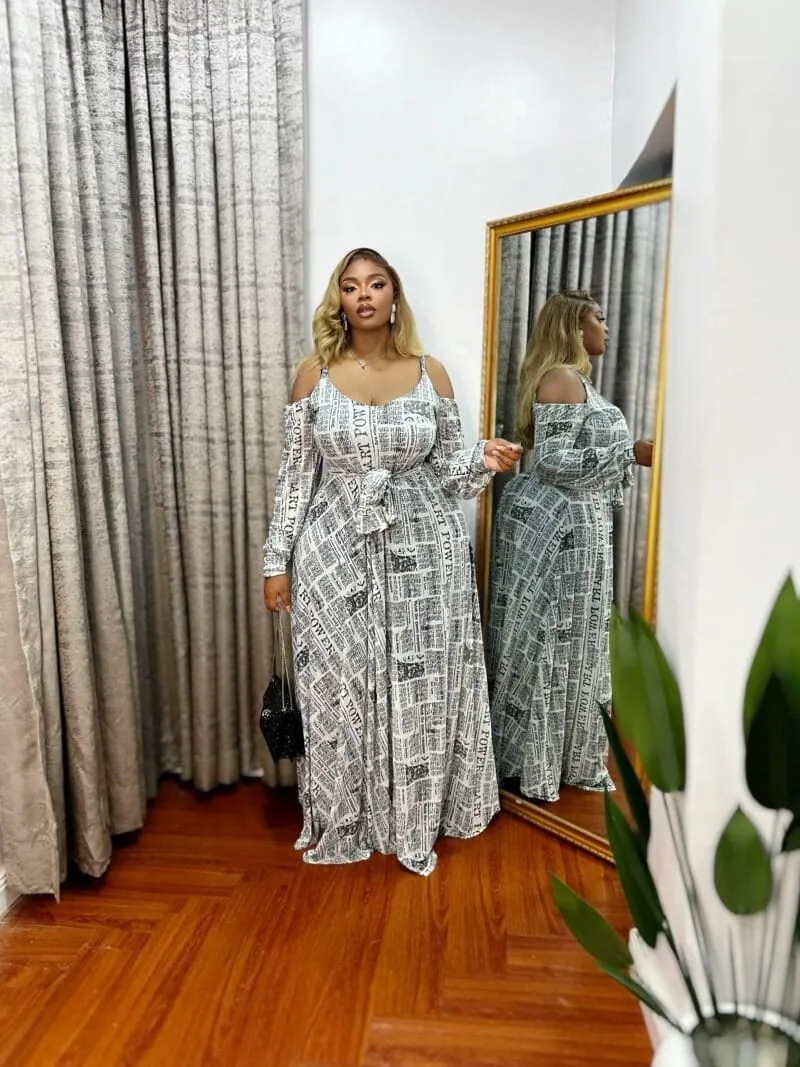 Wordsmith Flare Maxi Gown - Image 4