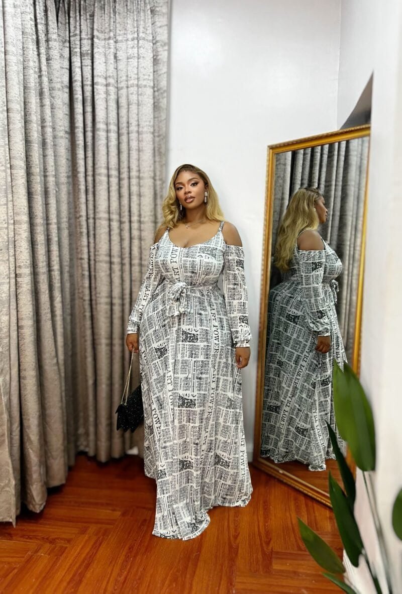Wordsmith Flare Maxi Gown - Image 5