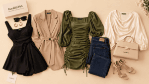 Stylish women’s ready-to-wear fashion outfit showcasing modern feminine style